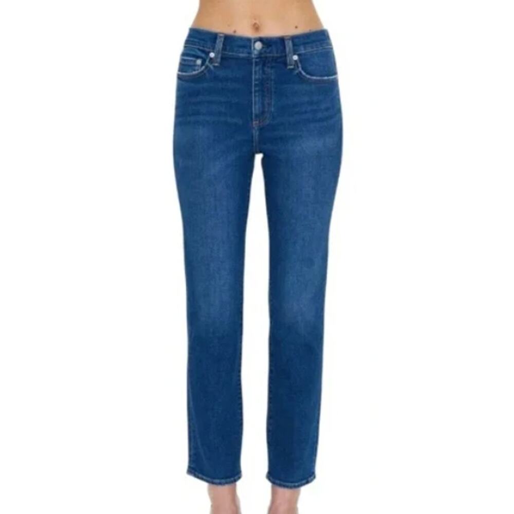 Pistola Charlie High Rise Jeans Straight Ankle Denim Button Fly 30